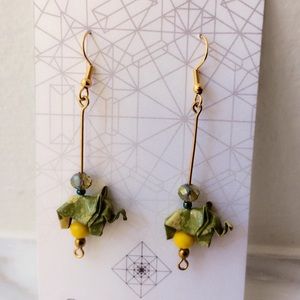Origami elephants earrings